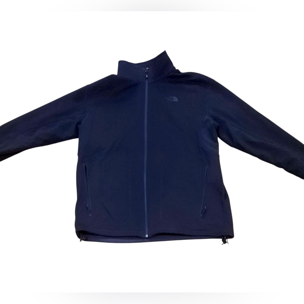 The North Face Denali Men's Fleece Jacket Black/Gray, Size Large, Full Zip